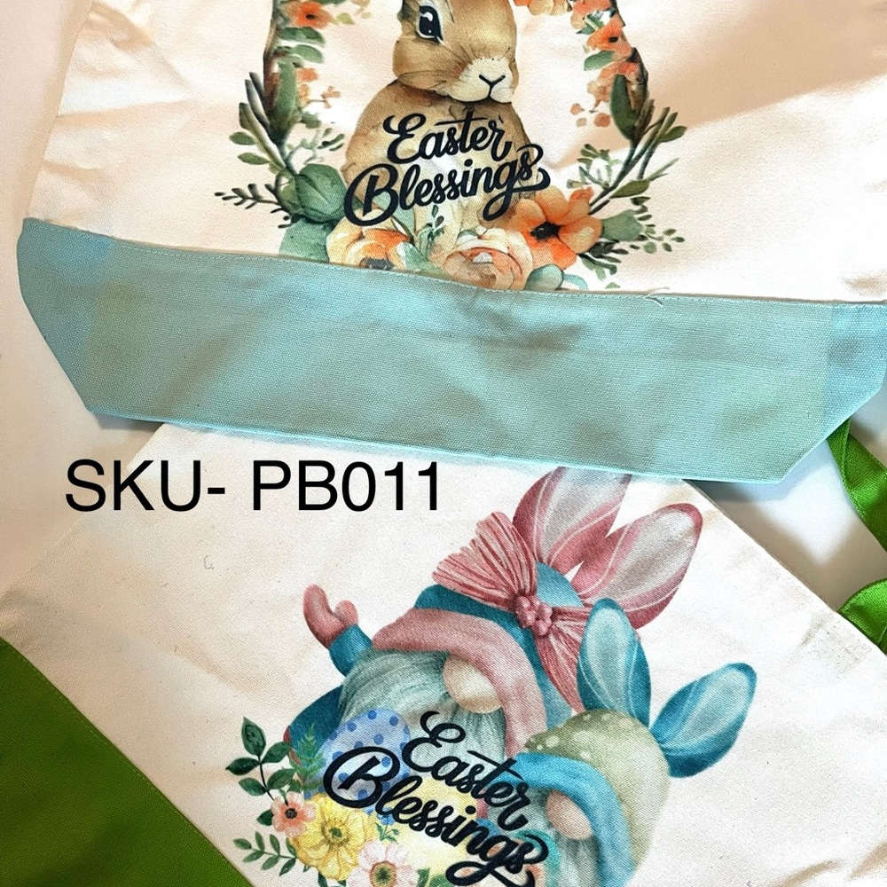 Easter Blessings Small Pet Tote Bag - Blue and White  and Gnoms SKU - PB011